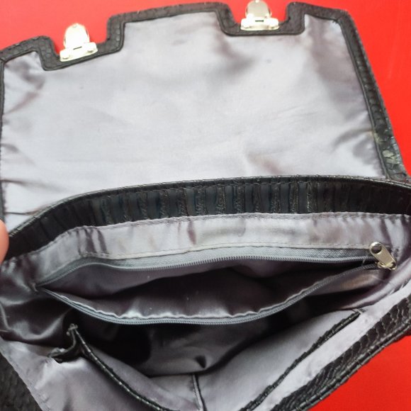 Cleo faux snake leather hand bag / purse - Picture 5 of 10